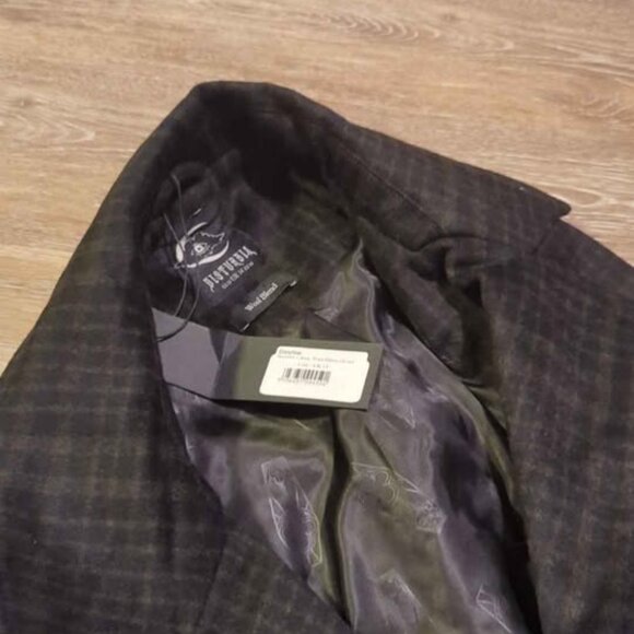 Disturbia jackdaw check wool blend duster coat size 10 new - Picture 3 of 9